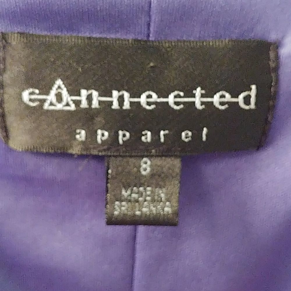 Connected Apparel Ruffled Purple Tie Dye Dress - Picture 5 of 8